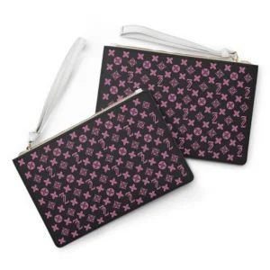 72 Clutch Bag ~ Onyx & Pink