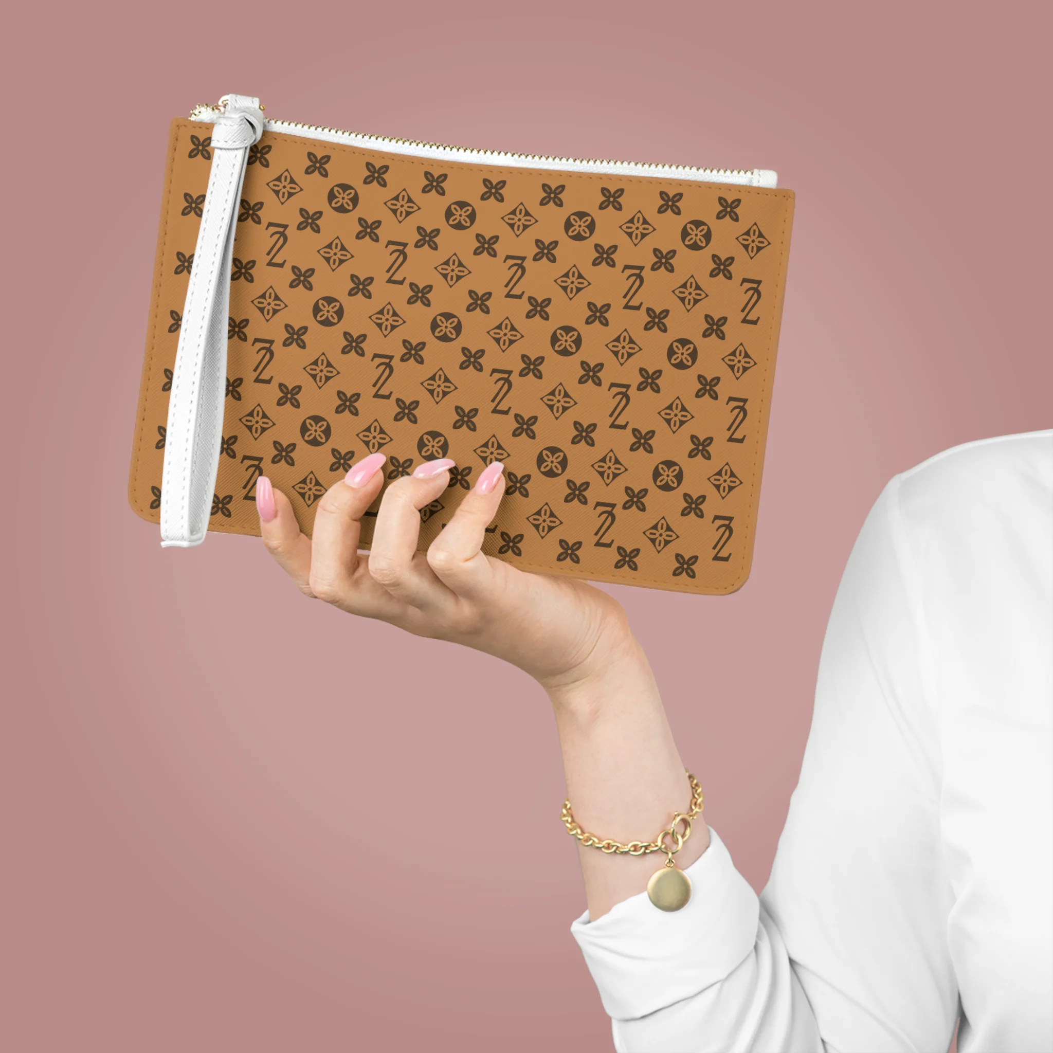 72 Clutch Bag ~ Tan & Mocha - Image 4