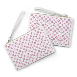 72 Clutch Bag ~ White & Pink