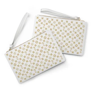 72 Clutch Bag ~ White & Gold