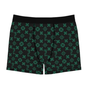 Men's 72 Boxer Briefs ~ Onyx & Green
