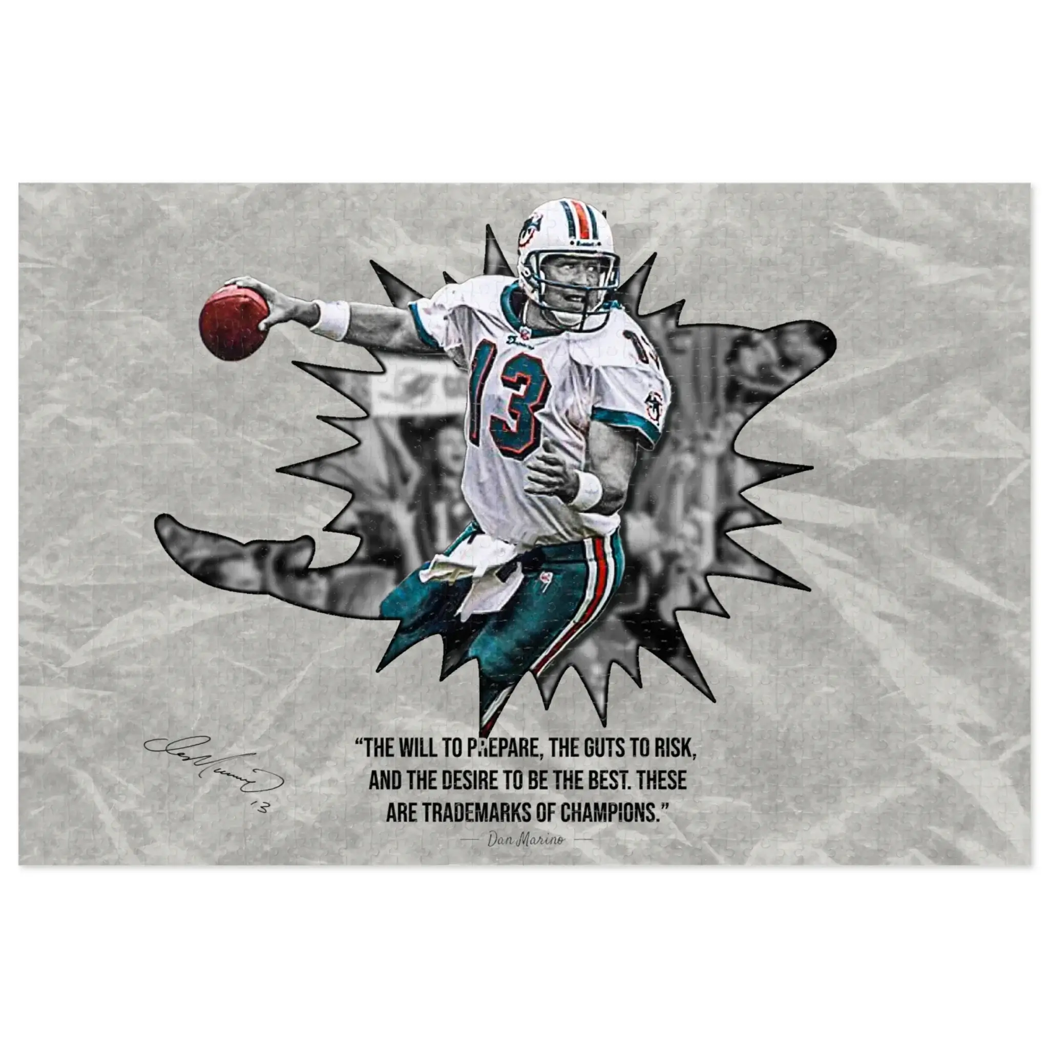 Dan Marino Quote Jigsaw Puzzle (30, 110, 252, 500,1000-Piece)